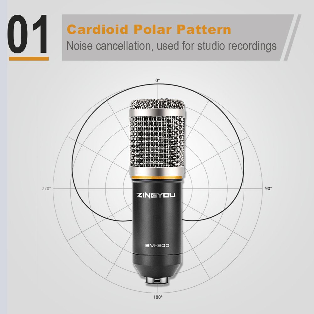 micchan✩.*˚ Amazon.com: ZHENREN Professional Studio Condenser Microphone